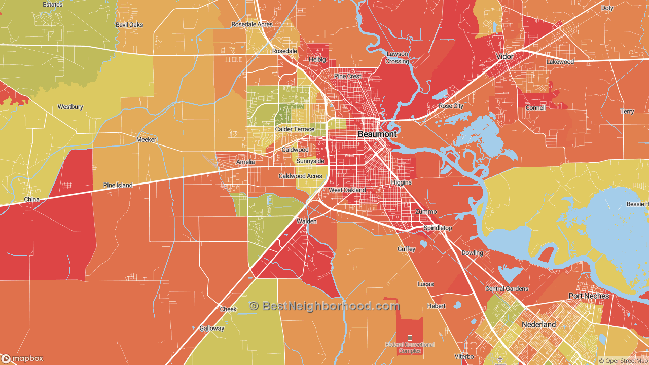 The Best Neighborhoods in Beaumont, TX by Home Value