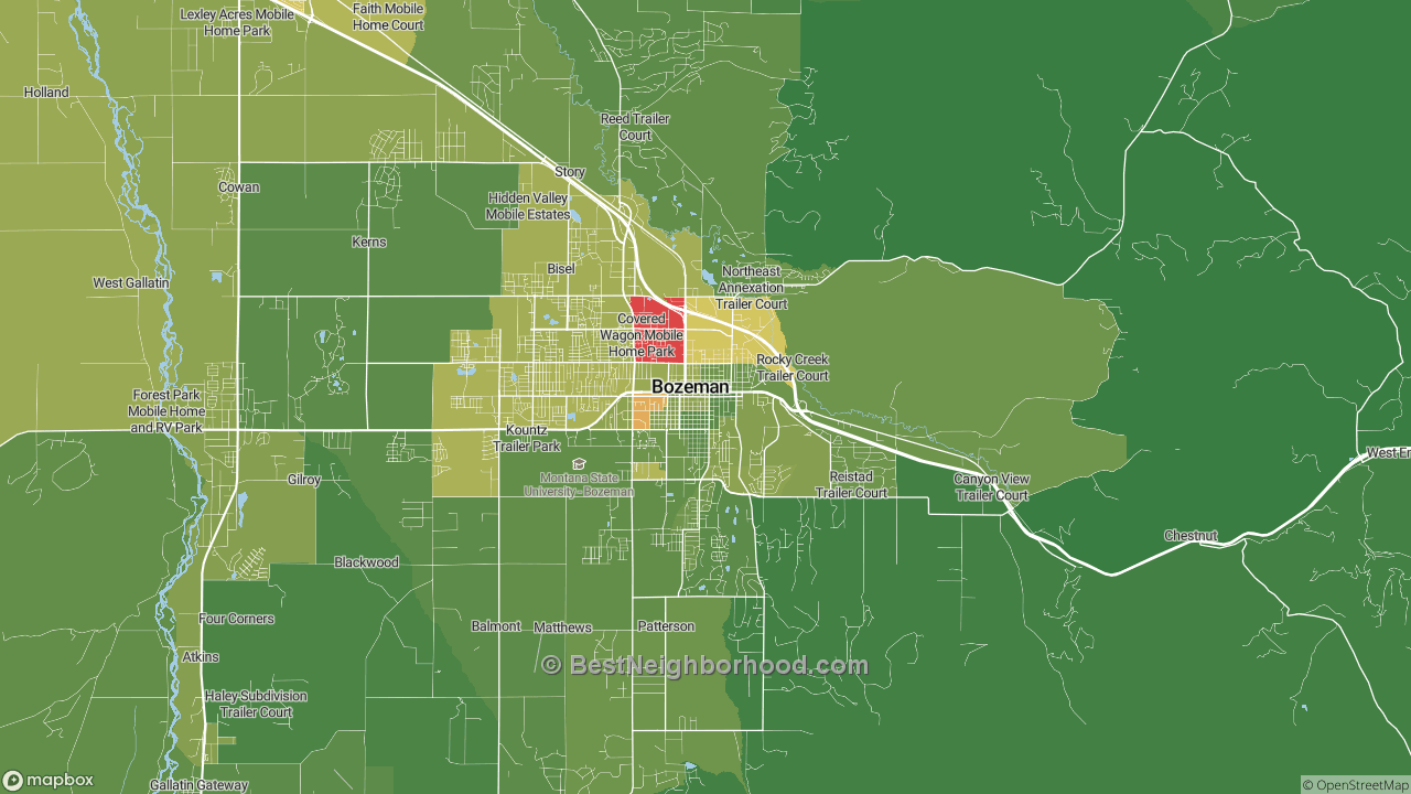 The Best Neighborhoods in Bozeman, MT by Home Value