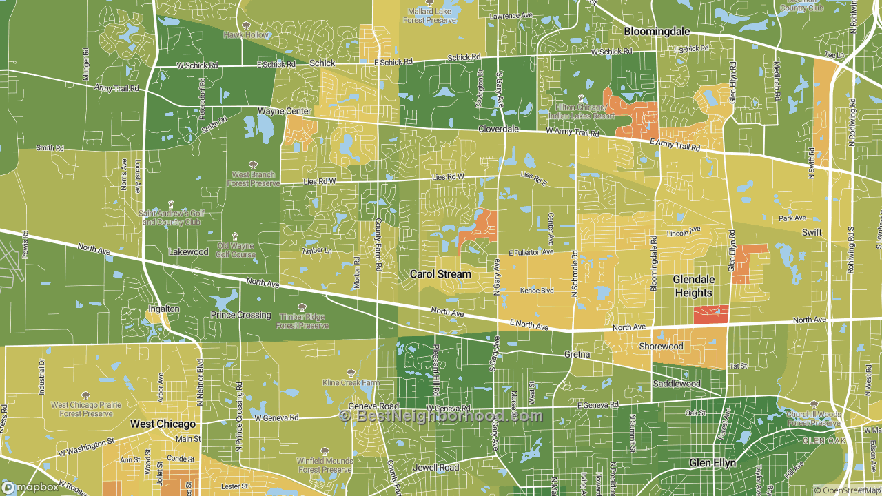 Carol Stream Zip Code Map United States Map