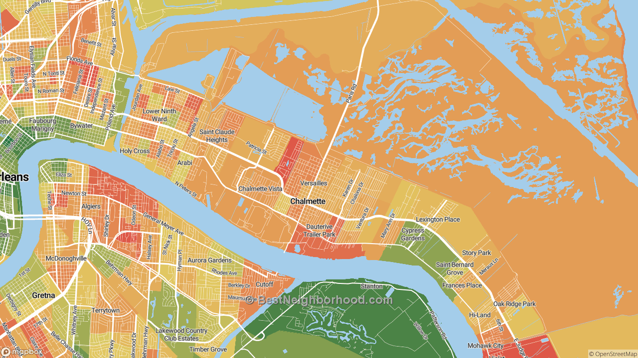 The Best Neighborhoods in Chalmette, LA by Home Value