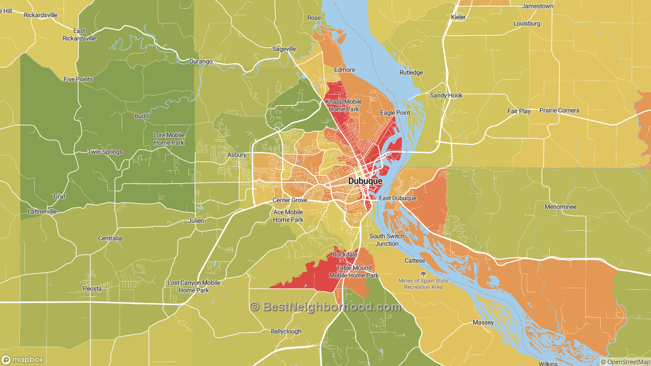 The Best Neighborhoods in Dubuque, IA by Home Value