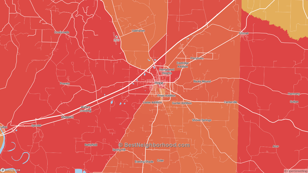 The Best Places in Hope, AR by Home Value