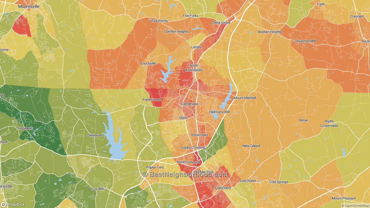 The Best Neighborhoods in Kannapolis, NC by Home Value