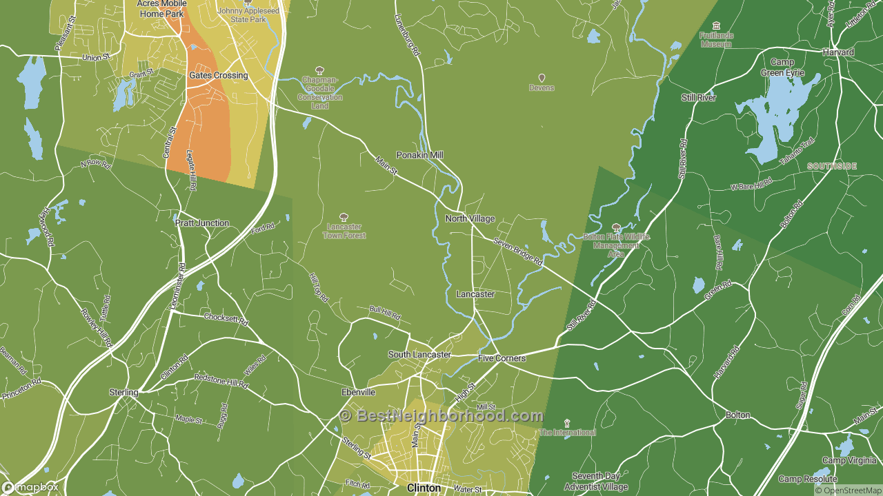 The Best Neighborhoods in Lancaster, MA by Home Value