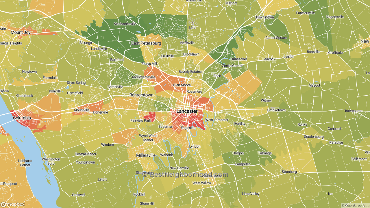 The Best Neighborhoods in Lancaster, PA by Home Value