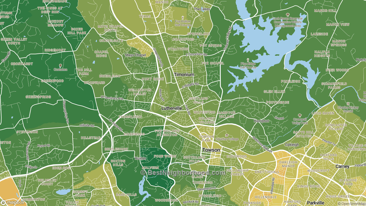 The Best Neighborhoods in Lutherville, MD by Home Value