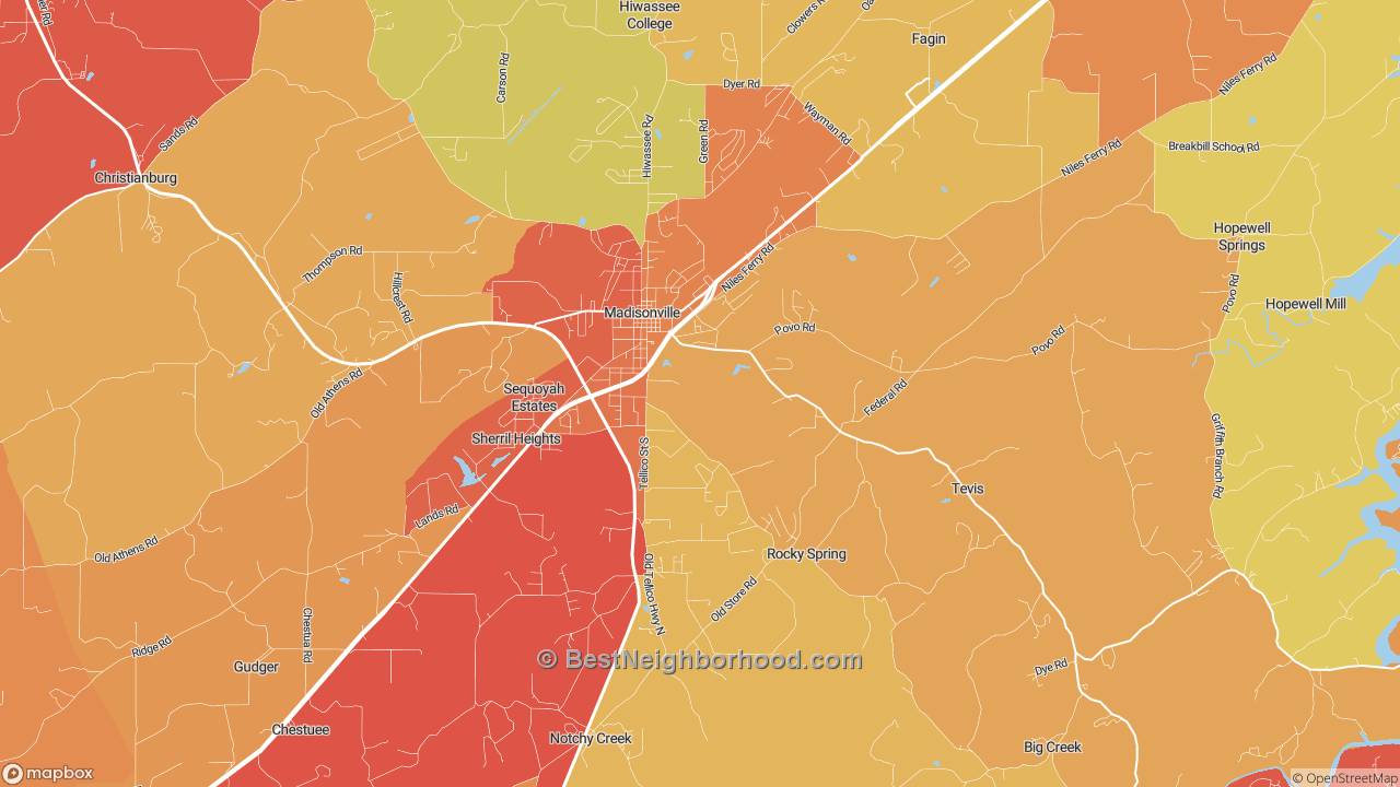 The Best Neighborhoods in Madisonville, TN by Home Value