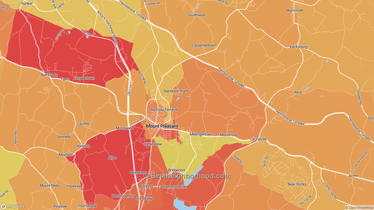 The Best Neighborhoods in Mount Pleasant, PA by Home Value