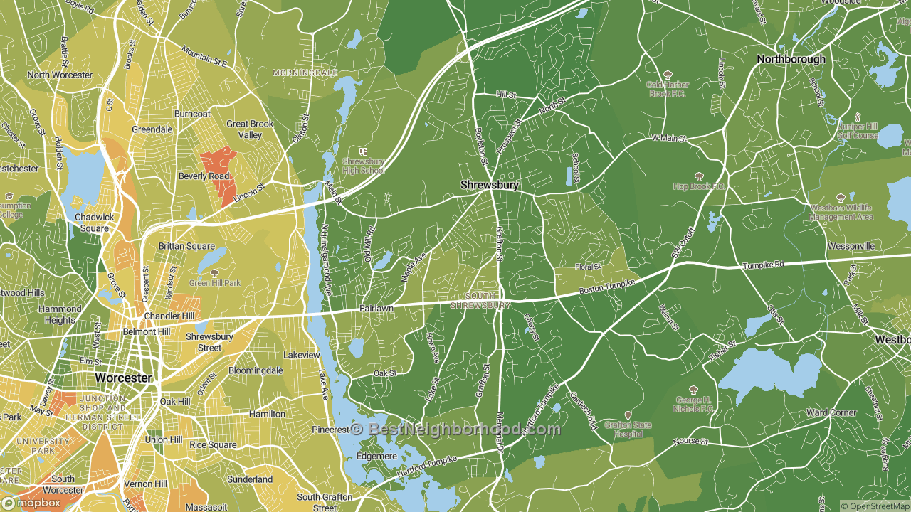 The Best Neighborhoods in Shrewsbury, MA by Home Value