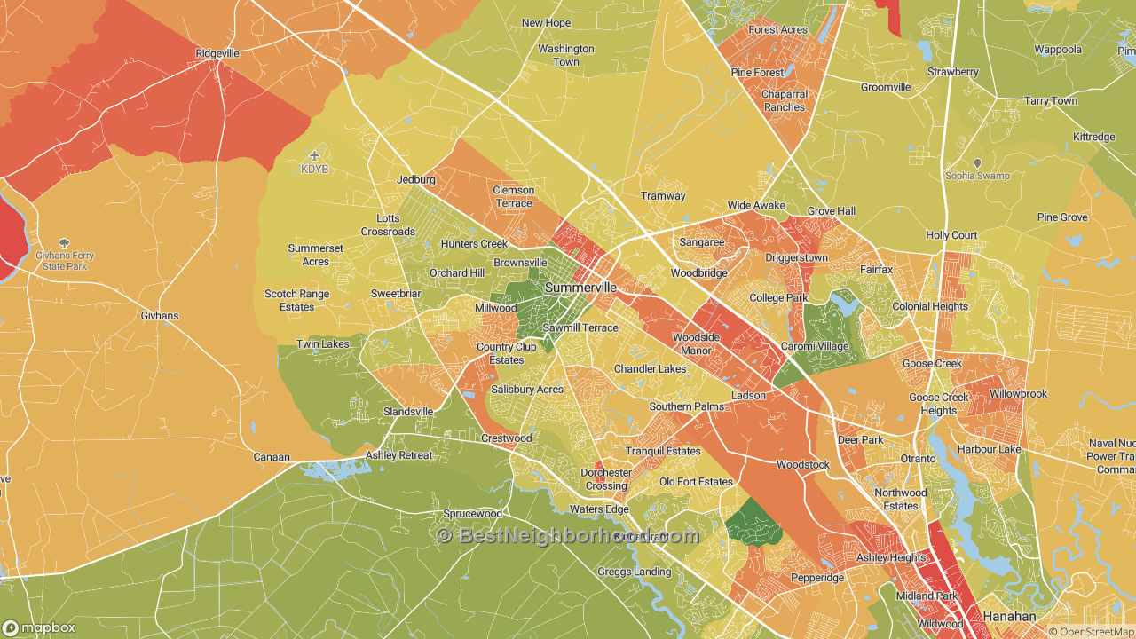 The Best Neighborhoods in Summerville, SC by Home Value