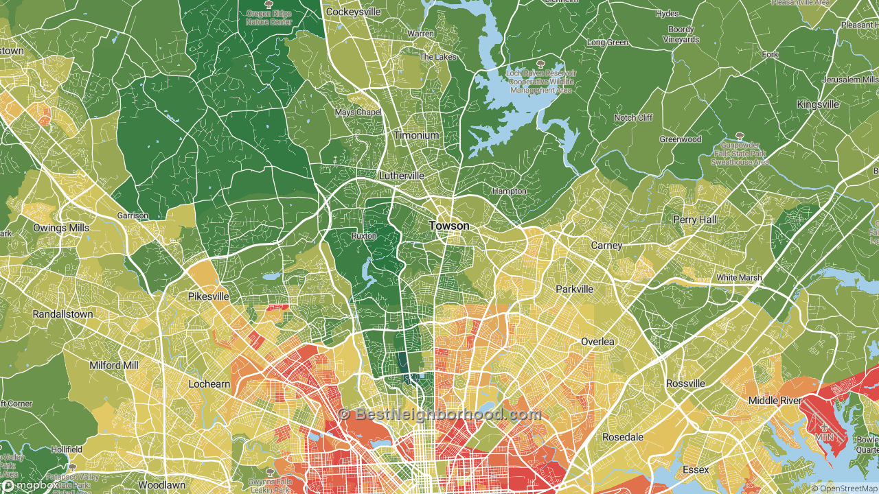 The Best Neighborhoods in Towson, MD by Home Value