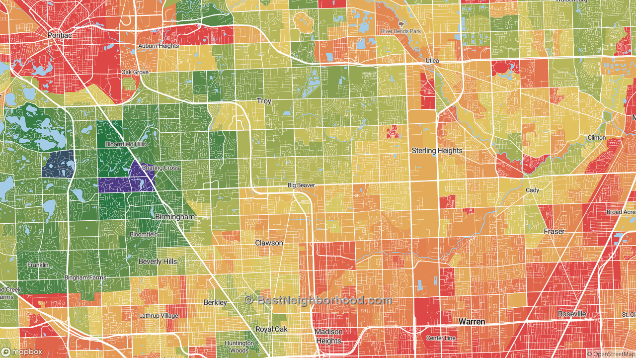 The Best Neighborhoods in Troy, MI by Home Value