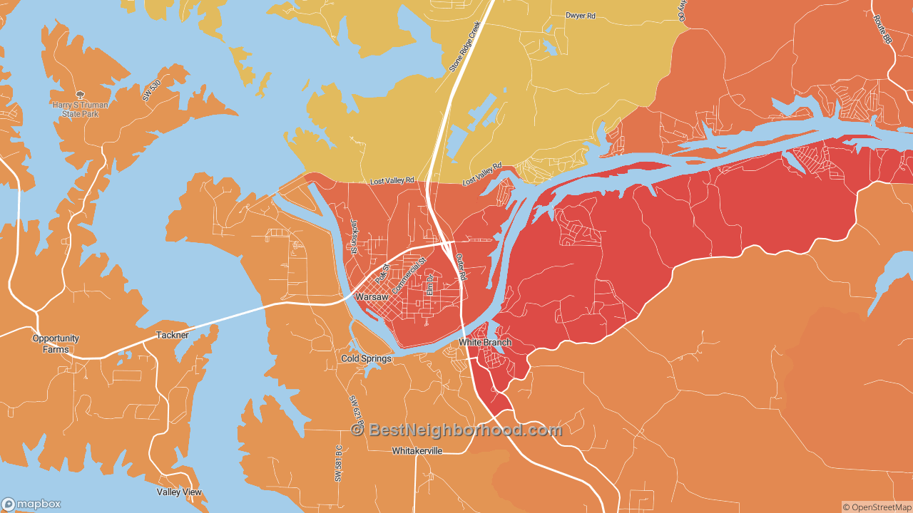 The Best Neighborhoods in Warsaw, MO by Home Value