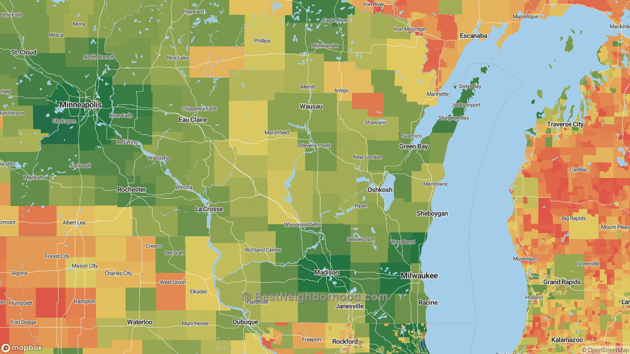 The Best Places in Wisconsin by Home Value