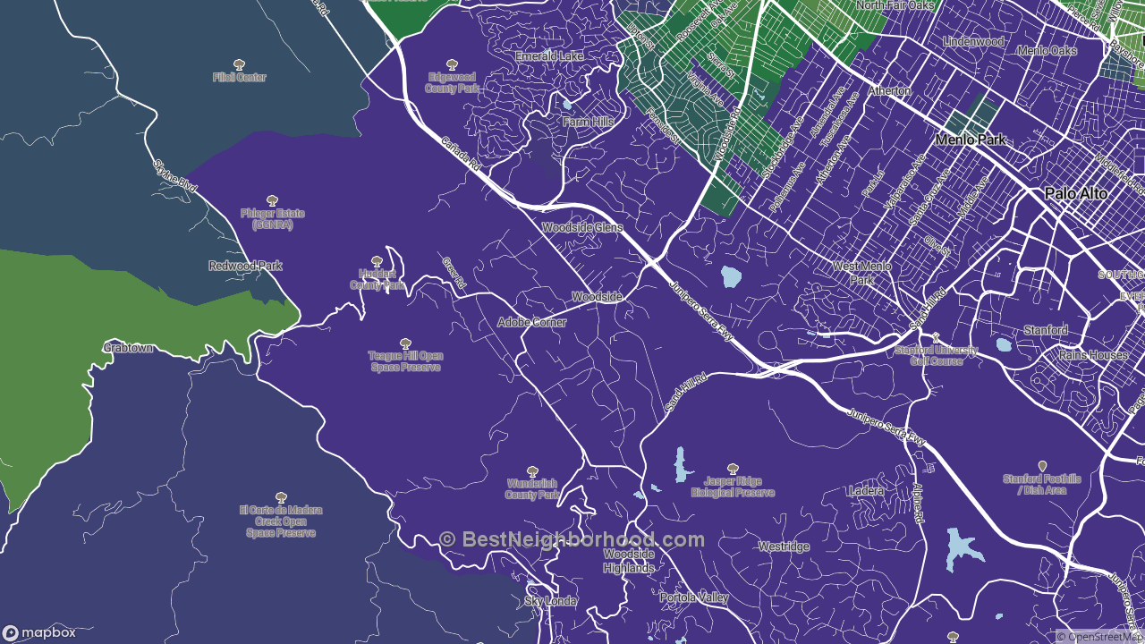 The Best Places in Woodside, CA by Home Value