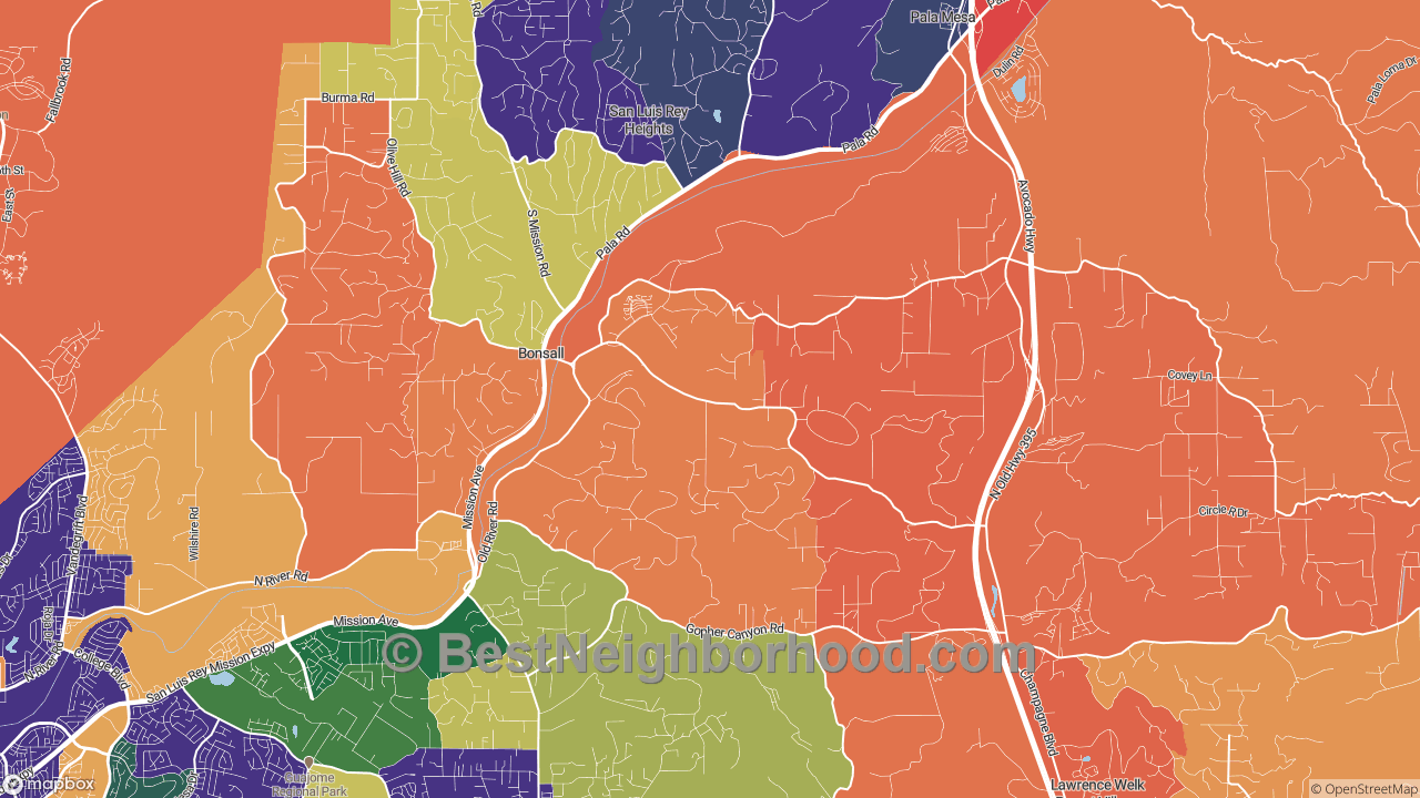 Bonsall California Map